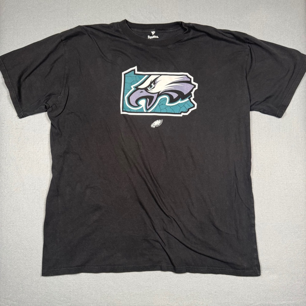 Fanatics Philadelphia Eagles T-Shirt Men 3XB Black Cotton PA Graphic NFL Shirt